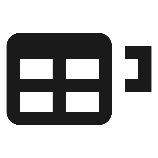 Table row height icon, solid style, from Material Design Icons