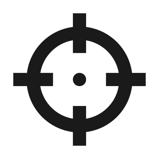 Target icon, solid style, from Material Design Icons