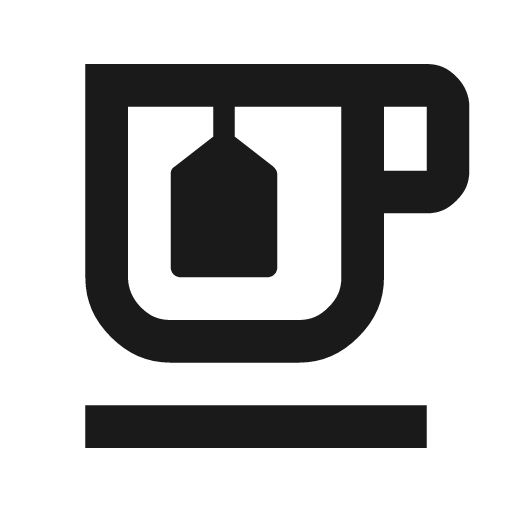 Tea outline icon, outline style, from Material Design Icons