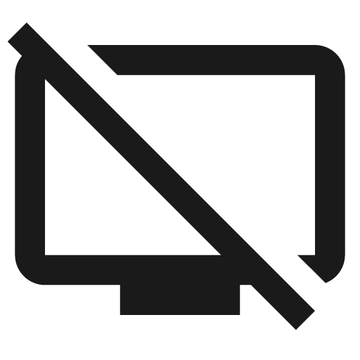 Television off icon, solid style, from Material Design Icons
