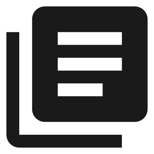 Text box multiple icon, solid style, from Material Design Icons
