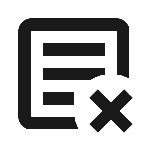 Text box remove outline icon, outline style, from Material Design Icons