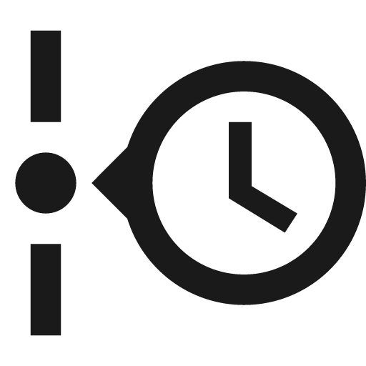 Timeline clock outline icon, outline style, from Material Design Icons