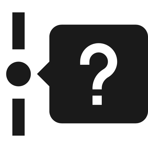 Timeline question icon, solid style, from Material Design Icons
