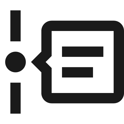 Timeline text outline icon, outline style, from Material Design Icons