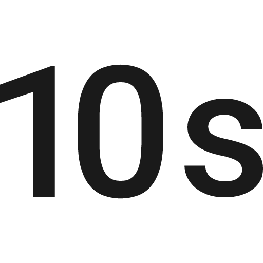 Timer 10 icon, solid style, from Material Design Icons