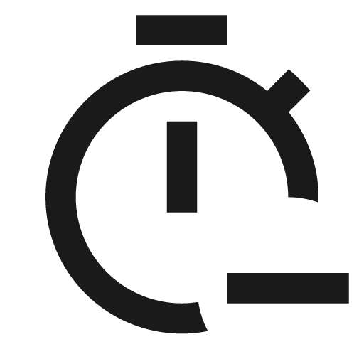 Timer minus outline icon, outline style, from Material Design Icons
