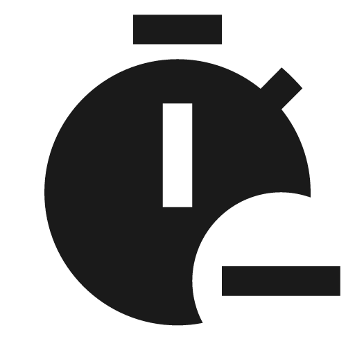 Timer minus icon, solid style, from Material Design Icons
