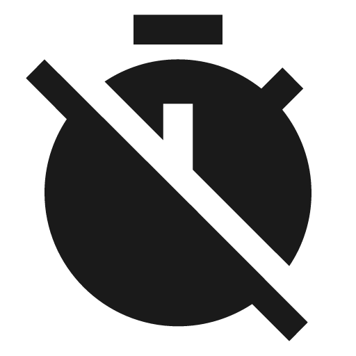 Timer off icon, solid style, from Material Design Icons