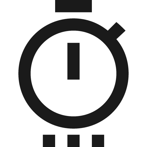 Timer settings outline icon, outline style, from Material Design Icons