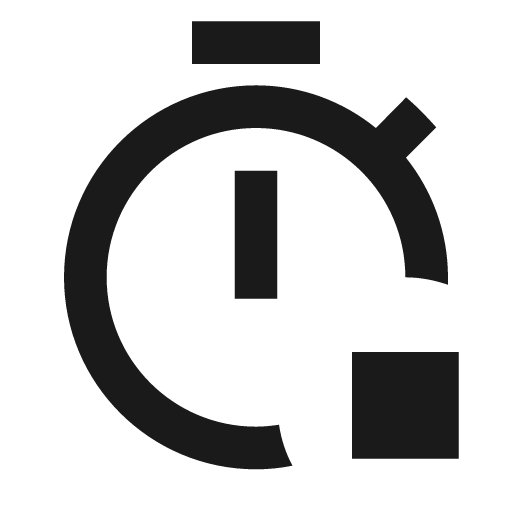 Timer stop outline icon, outline style, from Material Design Icons