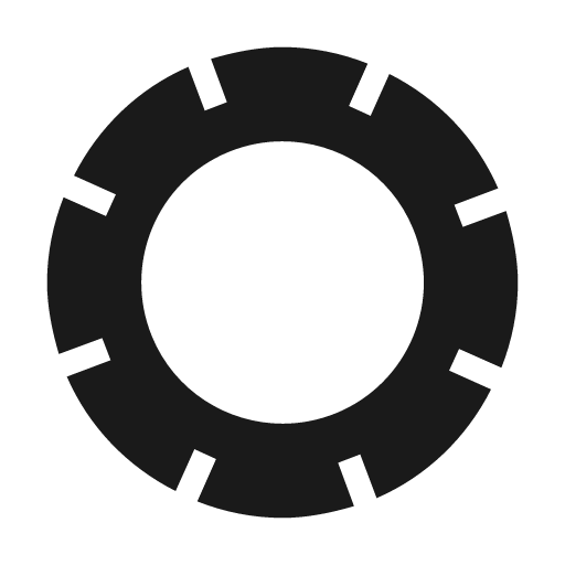 Tire icon, solid style, from Material Design Icons