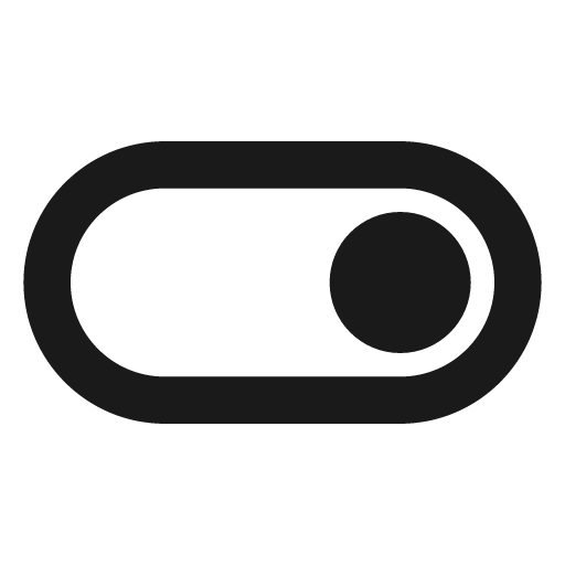 Toggle switch outline icon, outline style, from Material Design Icons