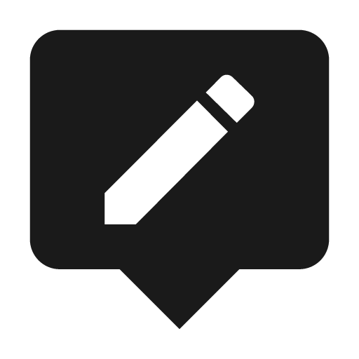 Tooltip edit icon, solid style, from Material Design Icons