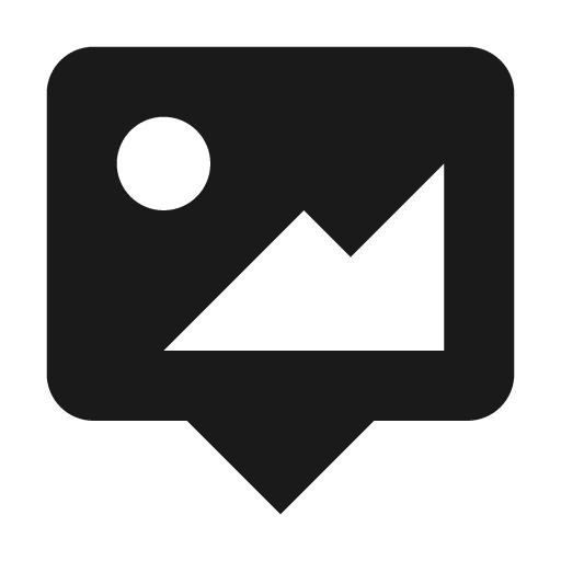 Tooltip image icon, solid style, from Material Design Icons