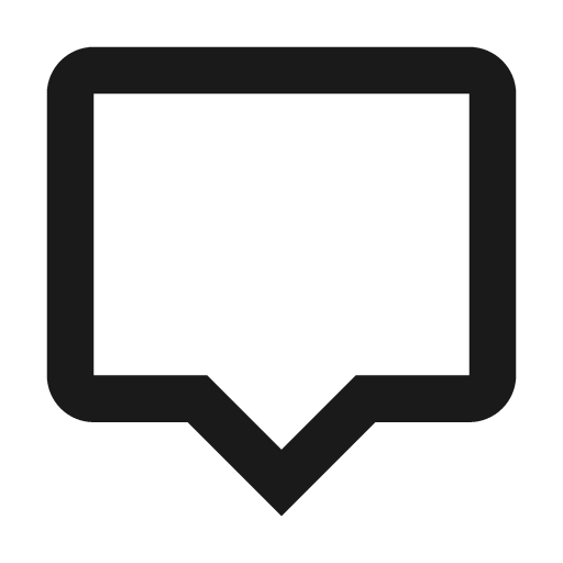 Tooltip outline icon, outline style, from Material Design Icons