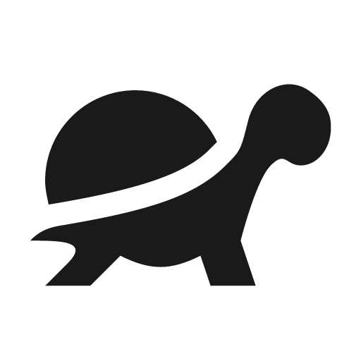 Tortoise icon, solid style, from Material Design Icons