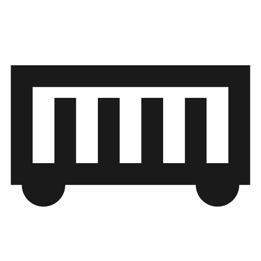 Train car container icon, solid style, from Material Design Icons
