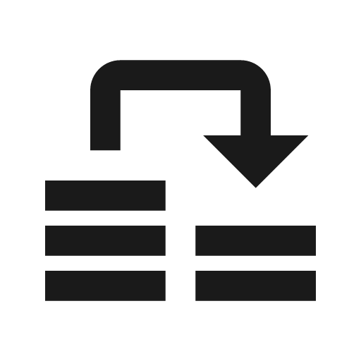 Transfer icon, solid style, from Material Design Icons