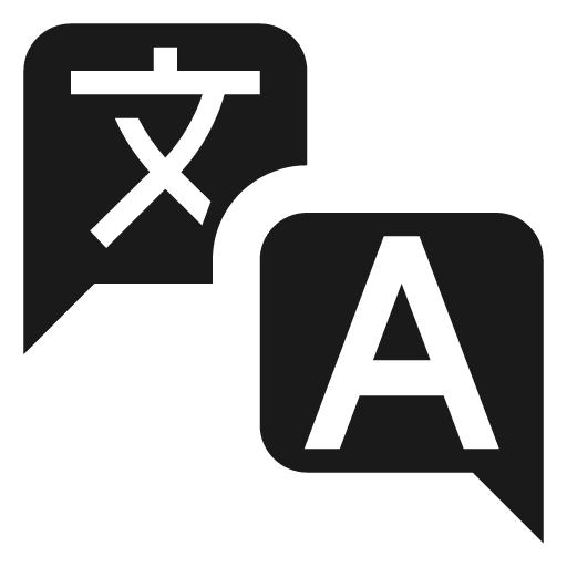 Translate variant icon, solid style, from Material Design Icons
