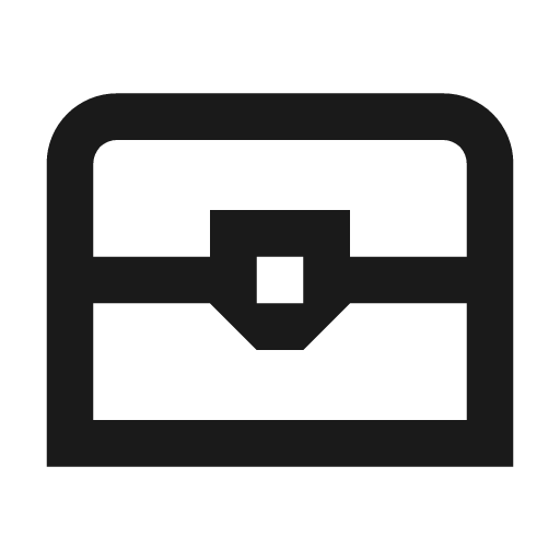 Treasure chest outline icon, outline style, from Material Design Icons