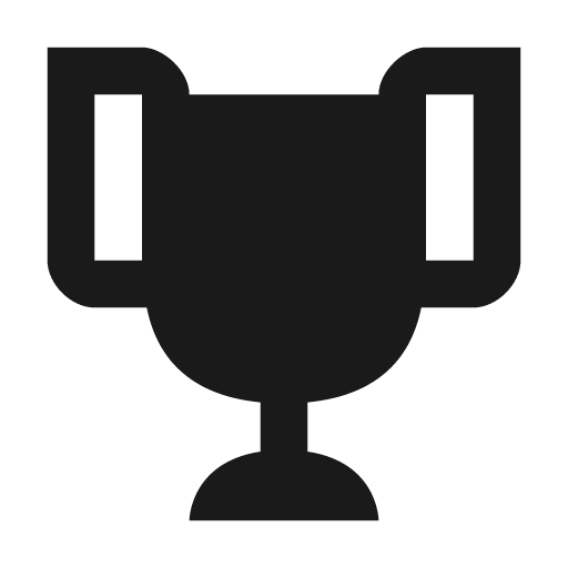 Trophy icon, solid style, from Material Design Icons