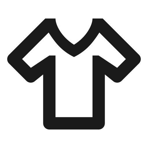 Tshirt v outline icon, outline style, from Material Design Icons