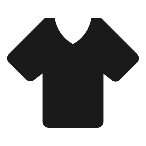 Tshirt v icon, solid style, from Material Design Icons