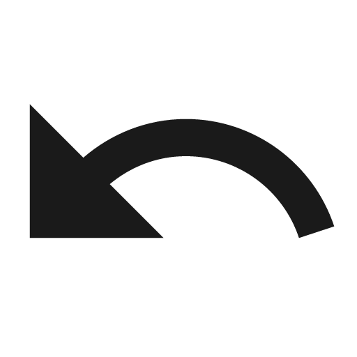 Undo icon, solid style, from Material Design Icons