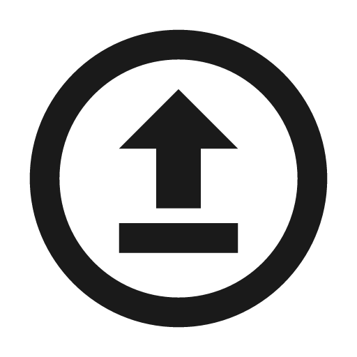 Upload circle outline icon, outline style, from Material Design Icons