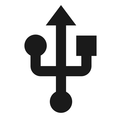 Usb icon, solid style, from Material Design Icons