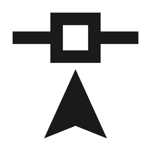 Vector point select icon, solid style, from Material Design Icons