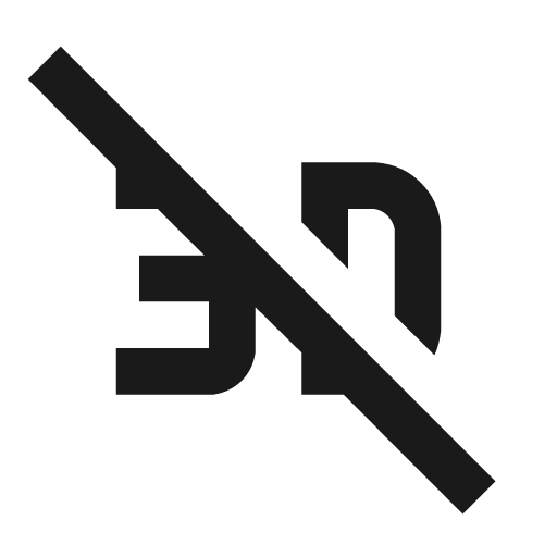 Video 3d off icon, solid style, from Material Design Icons