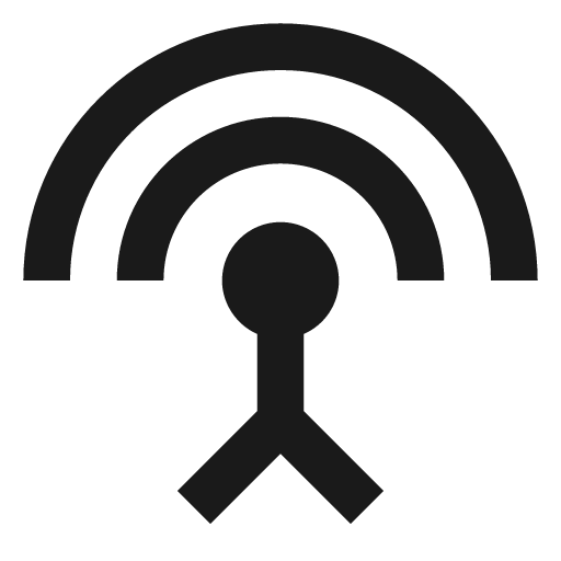 Video input antenna icon, solid style, from Material Design Icons