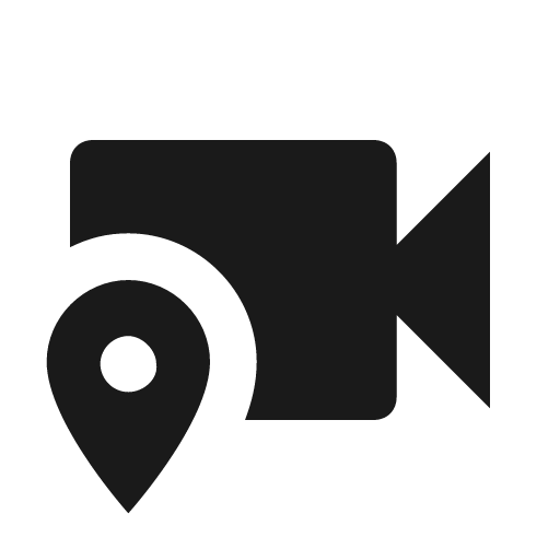 Video marker icon, solid style, from Material Design Icons