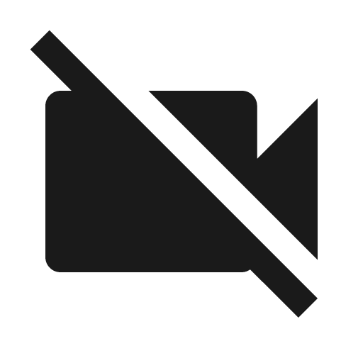 Video off icon, solid style, from Material Design Icons