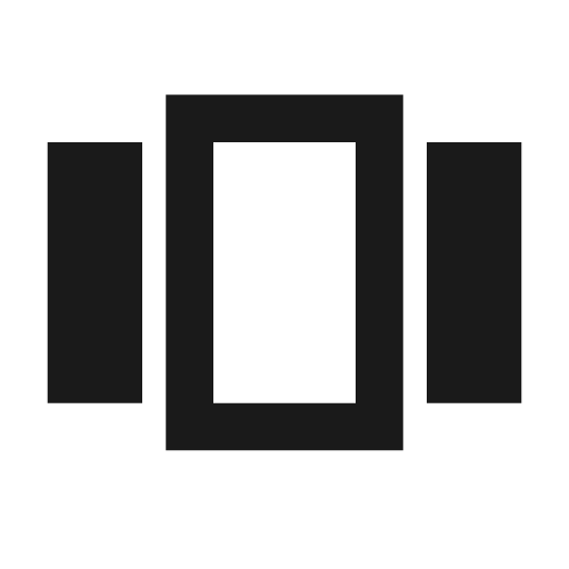 View carousel outline icon, outline style, from Material Design Icons