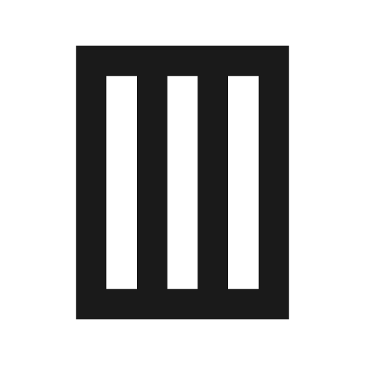 View parallel outline icon, outline style, from Material Design Icons