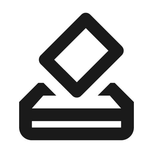Vote outline icon, outline style, from Material Design Icons