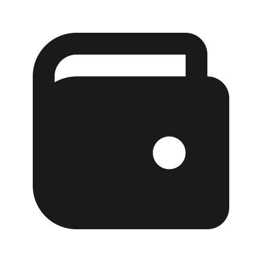 Wallet bifold icon, solid style, from Material Design Icons