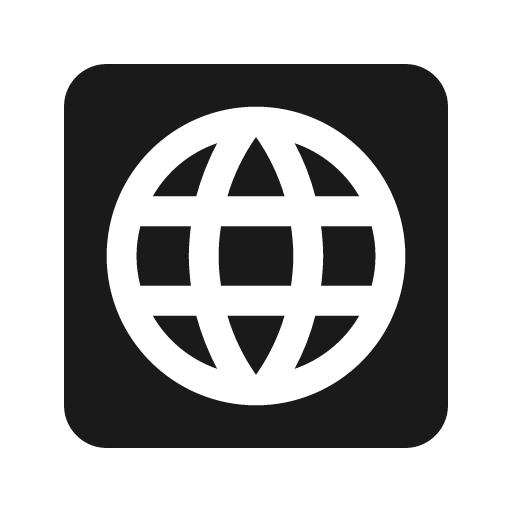Web box icon, solid style, from Material Design Icons