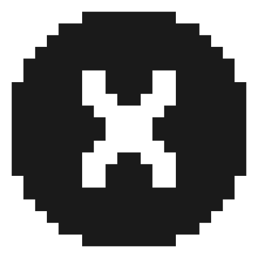 Alpha x fill icon, filled style, from Memory Icons