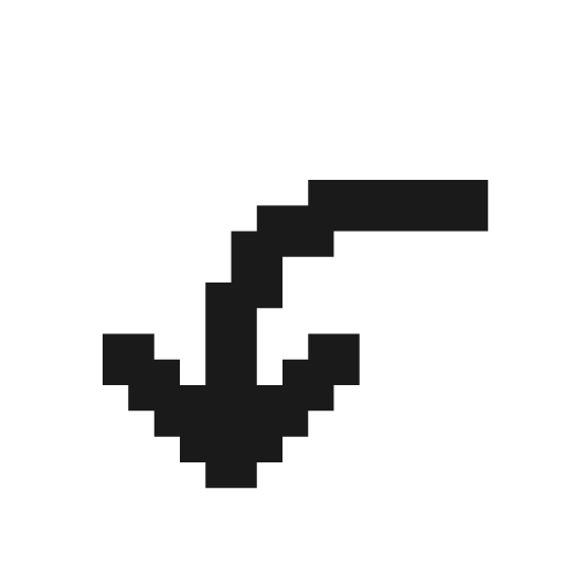 Arrow left down icon, solid style, from Memory Icons