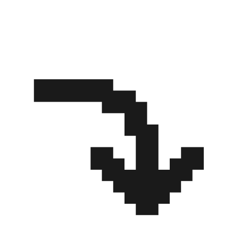 Arrow right down icon, solid style, from Memory Icons