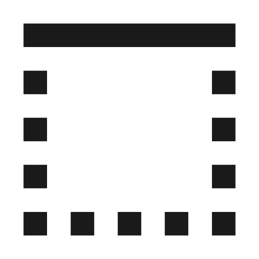 Border top icon, solid style, from Memory Icons