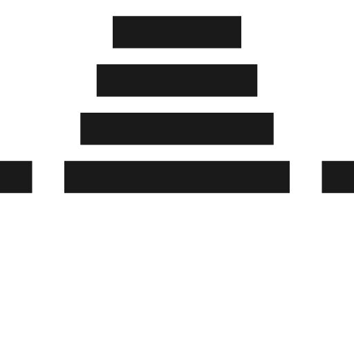 Table top horizontal stairs descend up icon, solid style, from Memory Icons
