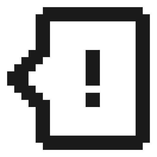 Tooltip end alert icon, solid style, from Memory Icons