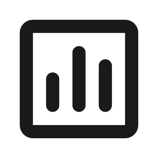 Bar chart icon, solid style, from Mono Icons