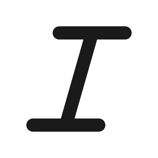 Italic icon, solid style, from Mono Icons