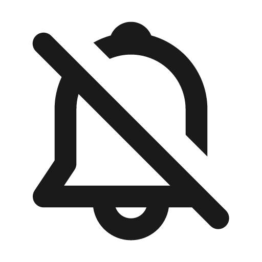 Notification off icon, solid style, from Mono Icons